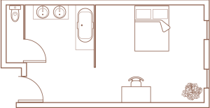 plan chambre deluxe double Disini - Montpellier