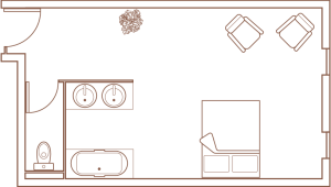 plan chambre standard Disini - Castries