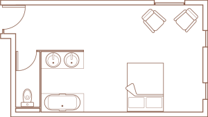 plan chambre standard Disini - Castries