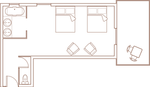 plan chambre familiale Disini - Castries